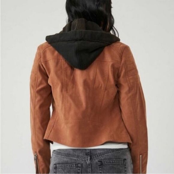 NWOT Free People Harriett Vegan Suede Hooded Moto Jacket medium - Picture 6 of 13